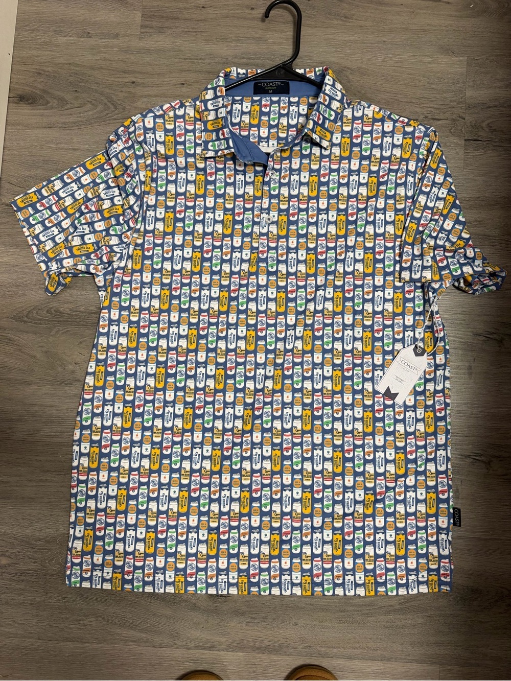 NWT Mens COAST seltzer print polo